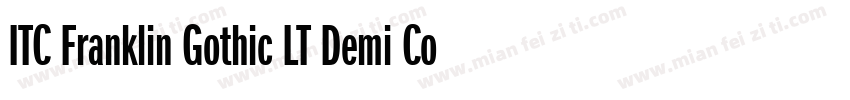 ITC Franklin Gothic LT Demi Compressed Italic字体转换